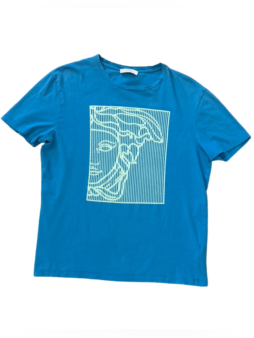 Versace Collection Striped Medusa Head T-shirt
